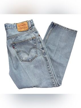 Vintage Levi's 550 Jeans Men's 34 x 29 Light Wash Blue Denim Y2K Loose Grunge